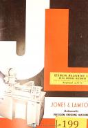 Jones & Lamson Precision Finishing Machine, Facts & Features Manual